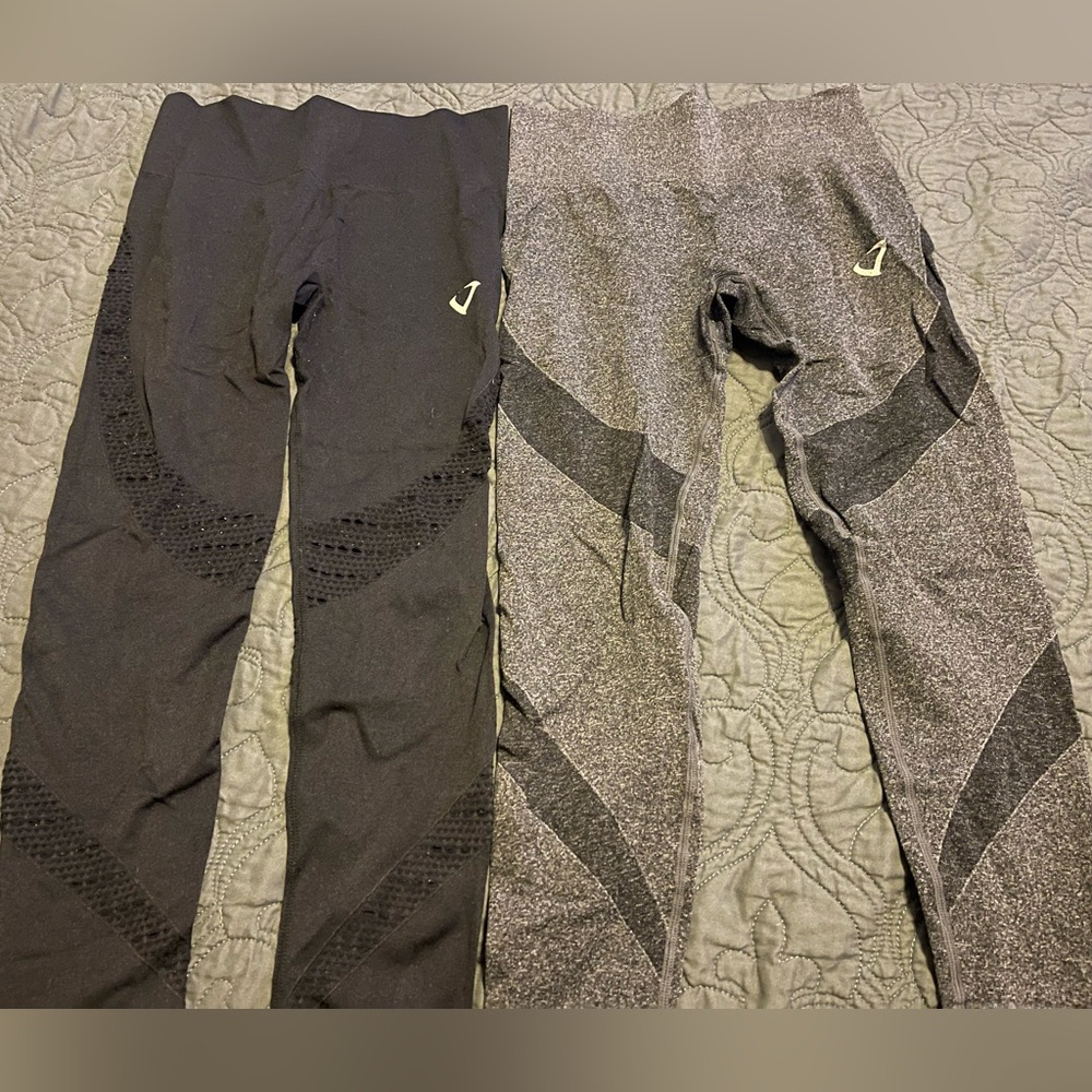 Women's Black and Gray Violate the Dresscode leggings 
Both included in price